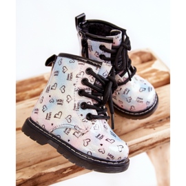 Botas Infantiles Glitter Con Estampado Reggie Multicolor plata 6