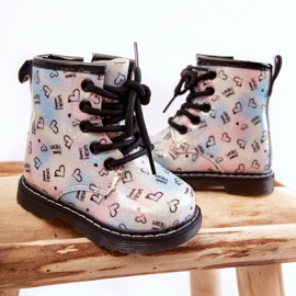 Botas Infantiles Glitter Con Estampado Reggie Multicolor plata 7
