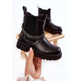 Vinceza Botas Infantiles De Piel Con Aislamiento Negro Lise 2