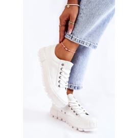 Zapatillas de cuero de moda Big Star KK274142 Blanco 3