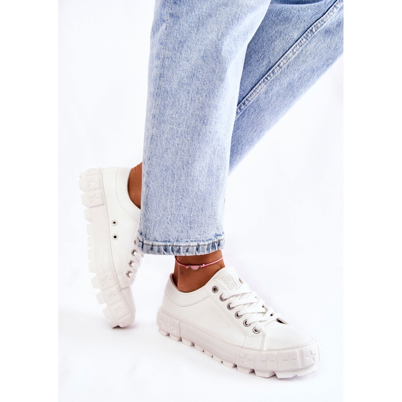 Zapatillas de cuero de moda Big Star KK274142 Blanco 2