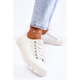 Zapatillas de cuero de moda Big Star KK274142 Blanco 7
