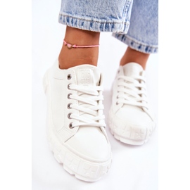 Zapatillas de cuero de moda Big Star KK274142 Blanco 4