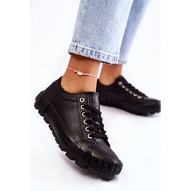 Zapatillas de cuero de moda Big Star KK274143 Negro 1