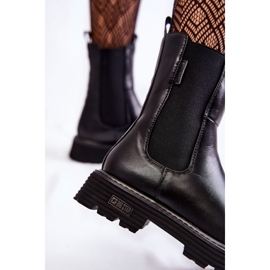 Botines sin cordones calentados altos Botas Jodhpur Big Star KK274500 Negro 6