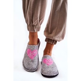 Pantuflas Caseras Big Star KK276020 Gris-Rosa rosado 1