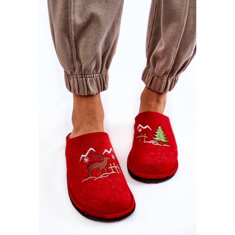 Zapatillas casa Big Star KK276017 Rojo-Beige 2