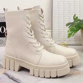 Botas de mujer con cordones y cremallera con aislamiento beige Sergio Leone 5