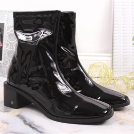 Botas de mujer de látex sobre taco Vinceza negro 5