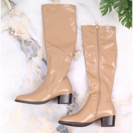 Botines mujer tacón beige Vinceza 4