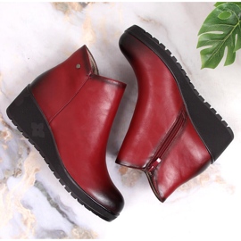Rojo Botas con cuña insuladas de mujer Jezzi negro 6