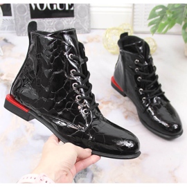 Botines de piel, lacados, con aislamiento negro Artiker 4