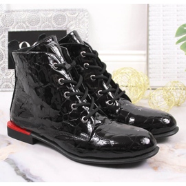 Botines de piel, lacados, con aislamiento negro Artiker 6