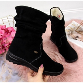 Botas de piel con aislamiento para mujer RIEKER Z7171-01 negro 14