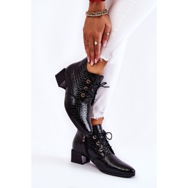 Vinceza Botas De Mujer Con Estampado De Cocodrilo Negro Farrah 2