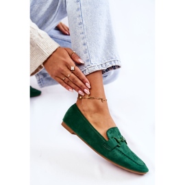 FB2 Mocasines De Ante Con Adorno Santi Verde 5
