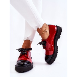 Zapatos Lacados con Cordones Laura Messi 2441 Rojo 3