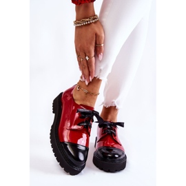 Zapatos Lacados con Cordones Laura Messi 2441 Rojo 1