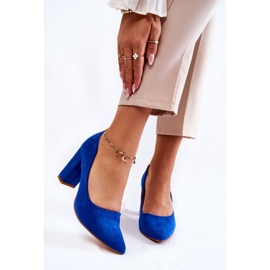 PS1 Bombas de gamuza clásicas en un tacón azul Kendra 1 PS1 Bombas de gamuza clásicas en un tacón azul Kendra 1