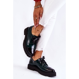 Zapatos Lacados con Cordones Laura Messi 2441 Verde 3