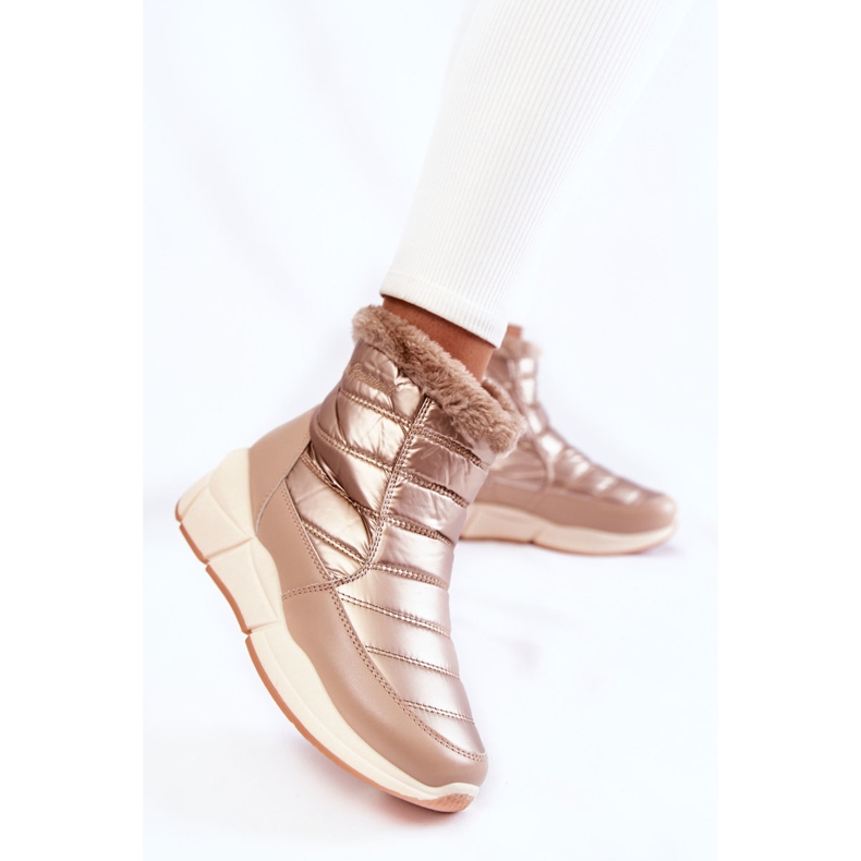 PE1 Botas De Nieve De Mujer Con Cremallera Oro-Beige Senia marrón 2 PE1 Botas De Nieve De Mujer Con Cremallera Oro-Beige Senia marrón 2