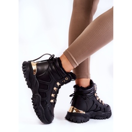 PE1 Botas Calientes De Mujer En La Plataforma Negro Ofelia 6