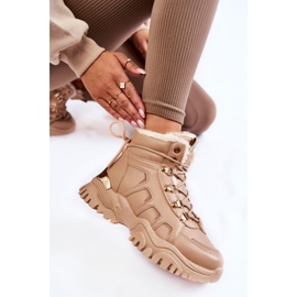 PE1 Botas Calientes De Mujer En La Plataforma Beige Ofelia marrón 7