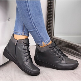 Botas de piel con cuña aislante Helios W H524A gris 2 Botas de piel con cuña aislante Helios W H524A gris 2