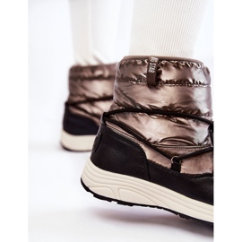 Botas de nieve mujer Memory Foam Big Star KK274275 Plata-Negro 2