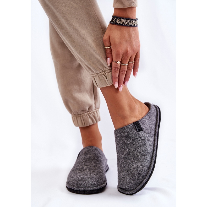 Pantuflas Mujer Classic Fieltro Big Star KK276014 Gris 1