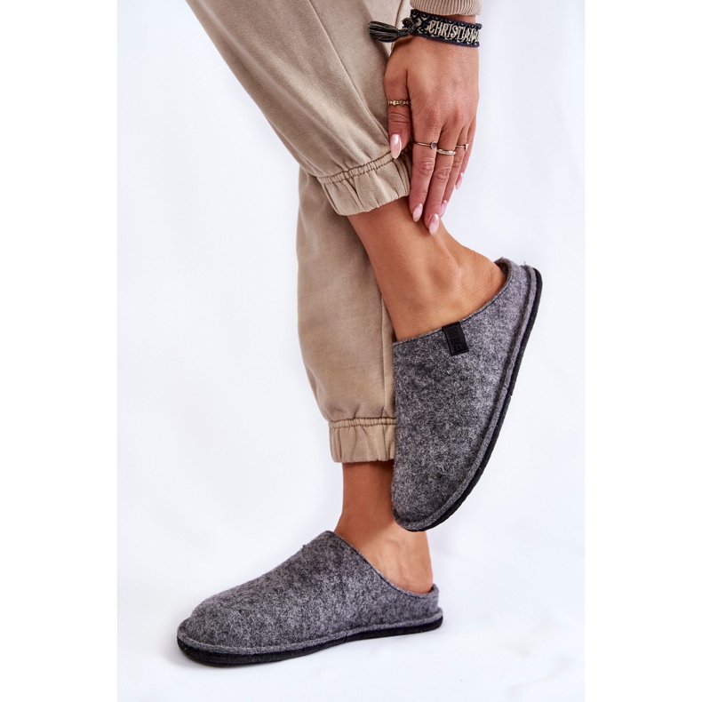 Pantuflas Mujer Classic Fieltro Big Star KK276014 Gris 2