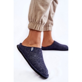 Pantuflas Mujer Classic Felt Big Star KK276013 Azul Marino 3