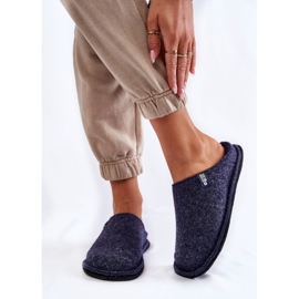 Pantuflas Mujer Classic Felt Big Star KK276013 Azul Marino 1