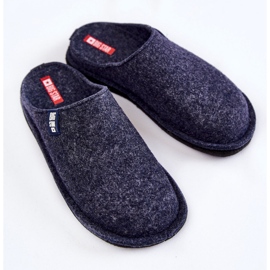 Pantuflas Mujer Classic Felt Big Star KK276013 Azul Marino 6