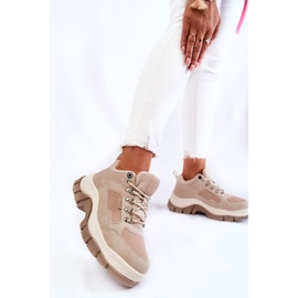 Zapatos Trekking Mujer Trappers Memory Foam Big Star Beige KK274363 2