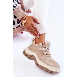 Zapatos Trekking Mujer Trappers Memory Foam Big Star Beige KK274363 8