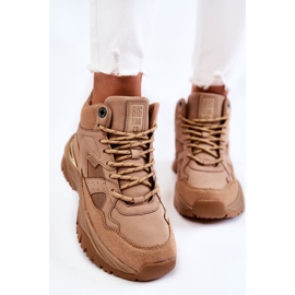 Zapatillas Deportivas Altas Mujer Sistema Memory Foam Big Star KK274355 Beige 5