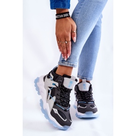 Zapatos Deportivos De Mujer On A Massive Platform Big Star KK274386 Negro-Gris 1