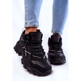 Zapatos deportivos de mujer en un fondo masivo Big Star KK274387 Negro 6