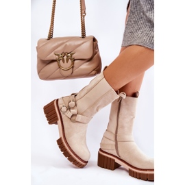 Botas Cálidas Mujer Ante Workers Beige Brinnon 3
