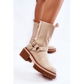 Botas Cálidas Mujer Ante Workers Beige Brinnon 2