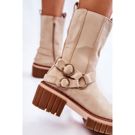 Botas Cálidas Mujer Ante Workers Beige Brinnon 6