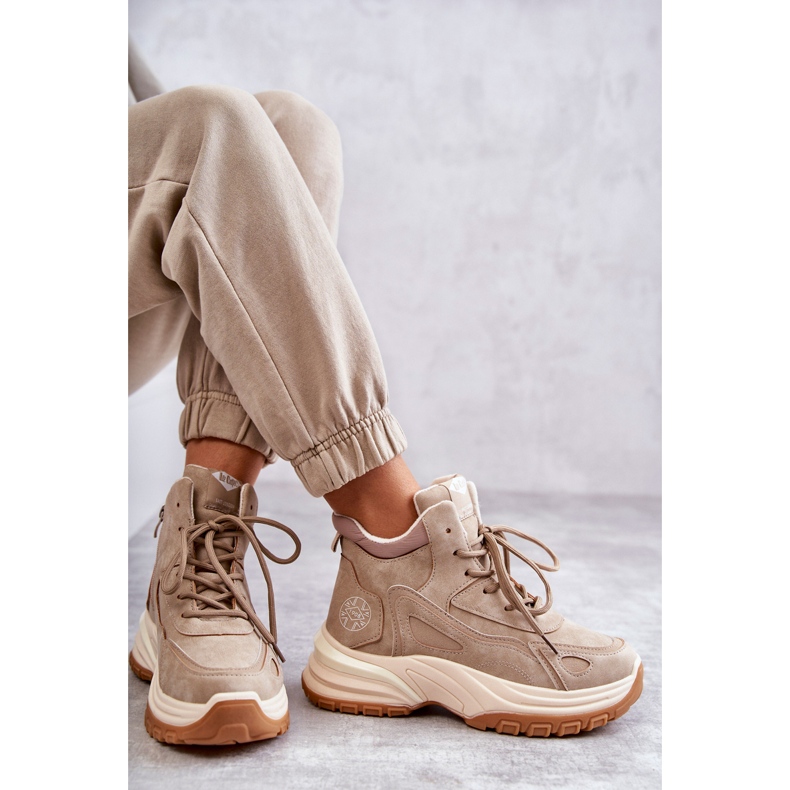 Botas de montaña en la plataforma Lee Cooper LCJ-22-44-1352L Beige 3