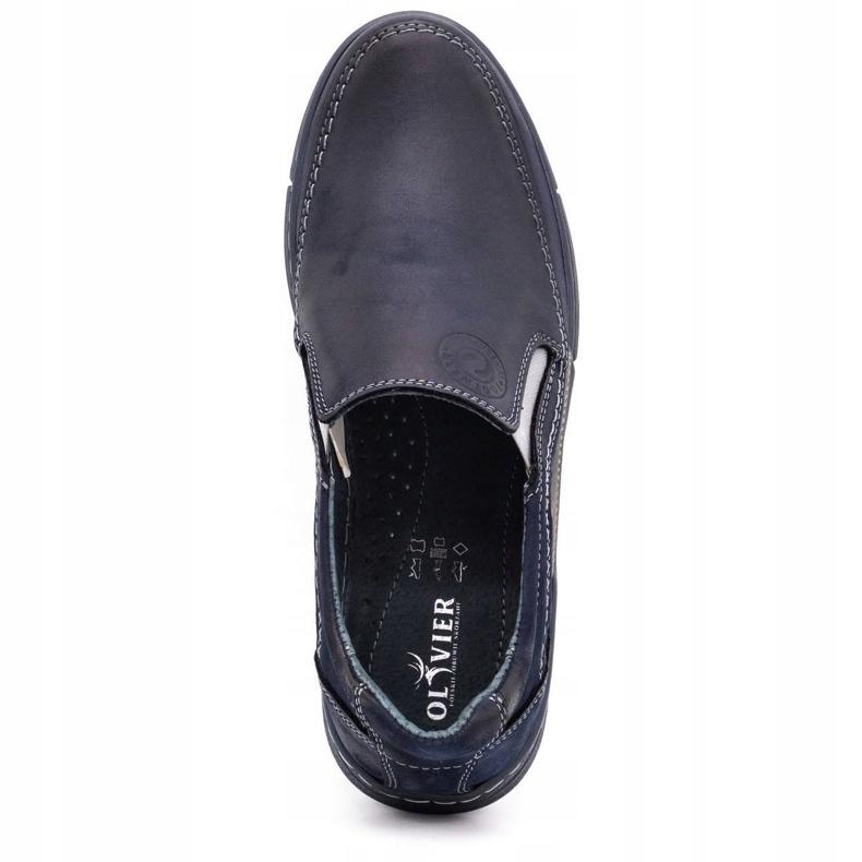 Olivier Zapatos mocasines de hombre 283GT, azul marino 4