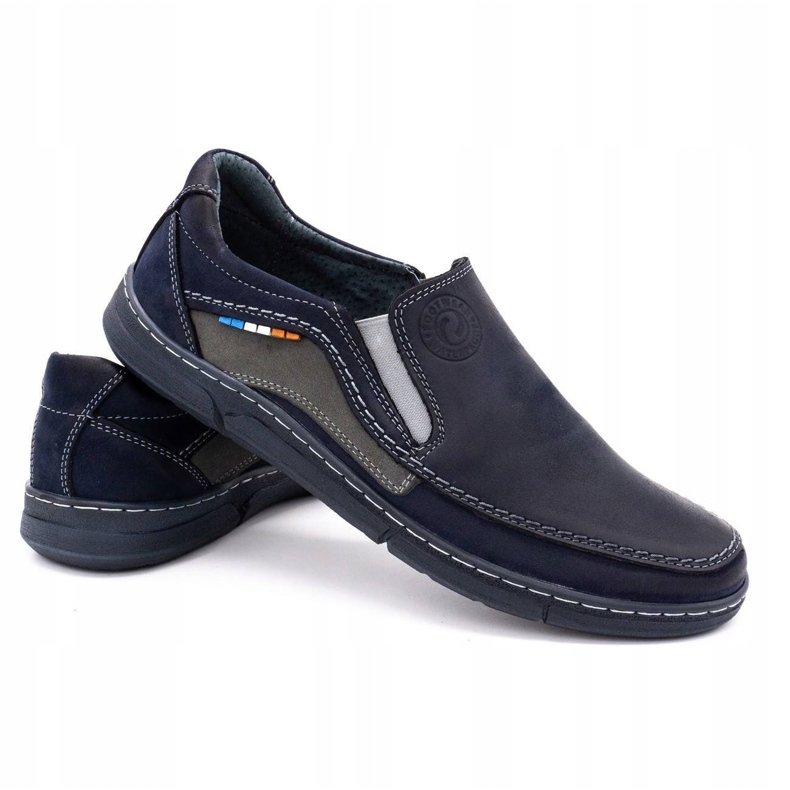 Olivier Zapatos mocasines de hombre 283GT, azul marino 2