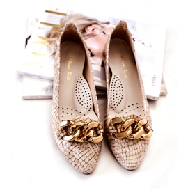 PA2 Salón Piel Lacado Serpiente Beige Elissabeth 4028-L marrón 1