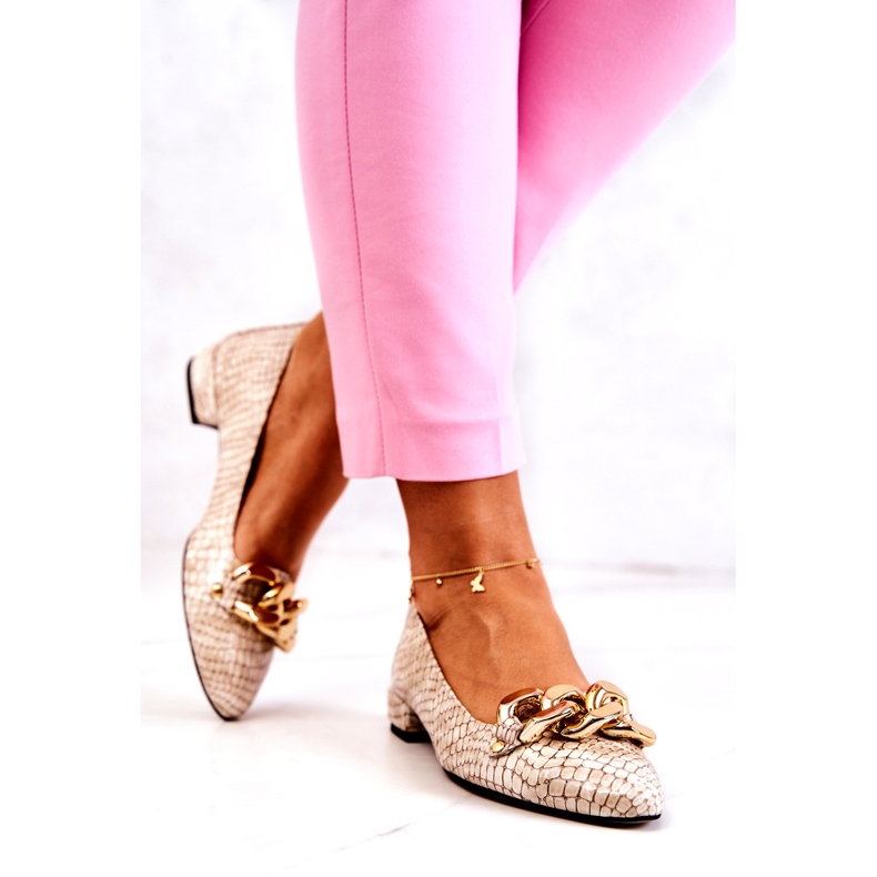 PA2 Salón Piel Lacado Serpiente Beige Elissabeth 4028-L marrón 3