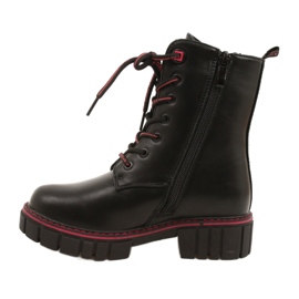 Evento Botas para mujeres para la señorita Evalo 22DO23-5244 Zip negro y rojo 1