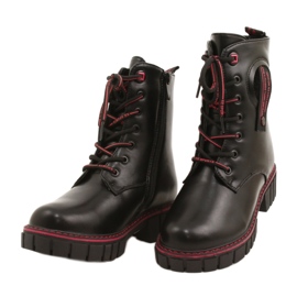 Evento Botas para mujeres para la señorita Evalo 22DO23-5244 Zip negro y rojo 2 Evento Botas para mujeres para la señorita Evalo 22DO23-5244 Zip negro y rojo 2