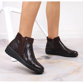 Botas de mujer marrones con tacón de cuña, marrón T.Sokolski 3